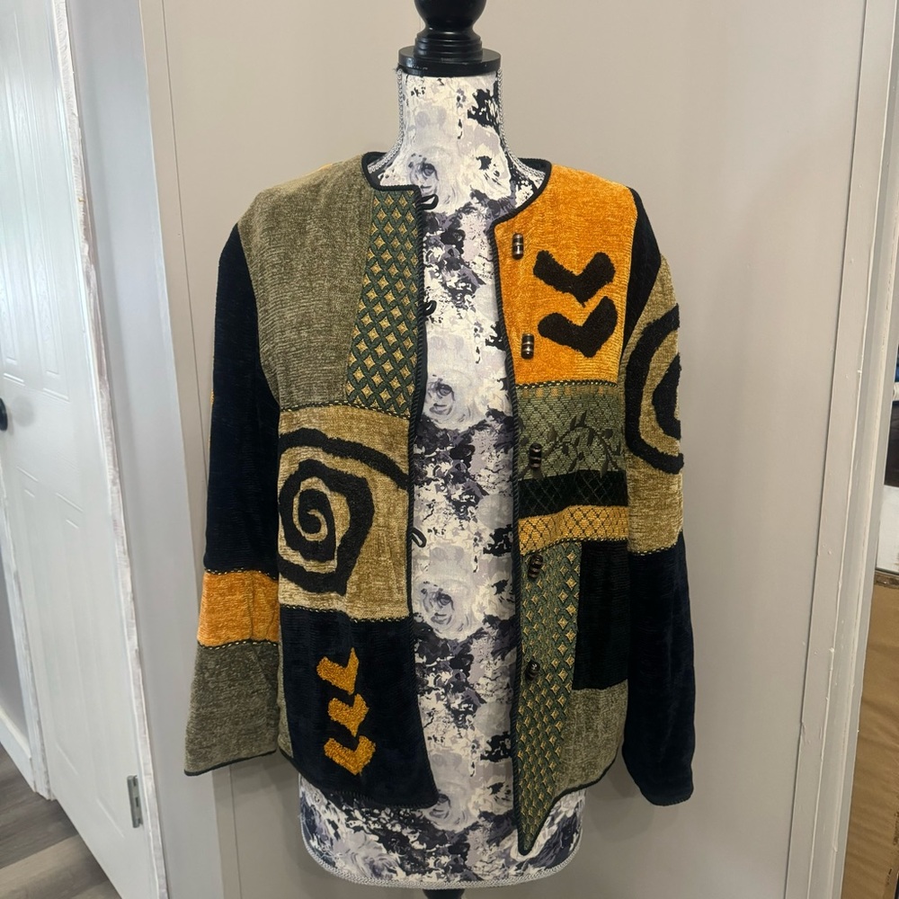 Vintage Julia Kim patchwork cardigan